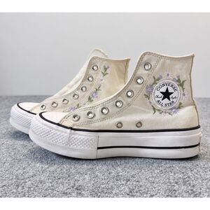 Converse Chuck Taylor All Star Lift Platform Floral High Top Shoes Womens 6